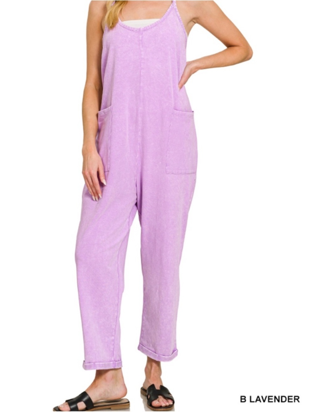 Zenana Lavender Jumpsuit with Pockets - Women
